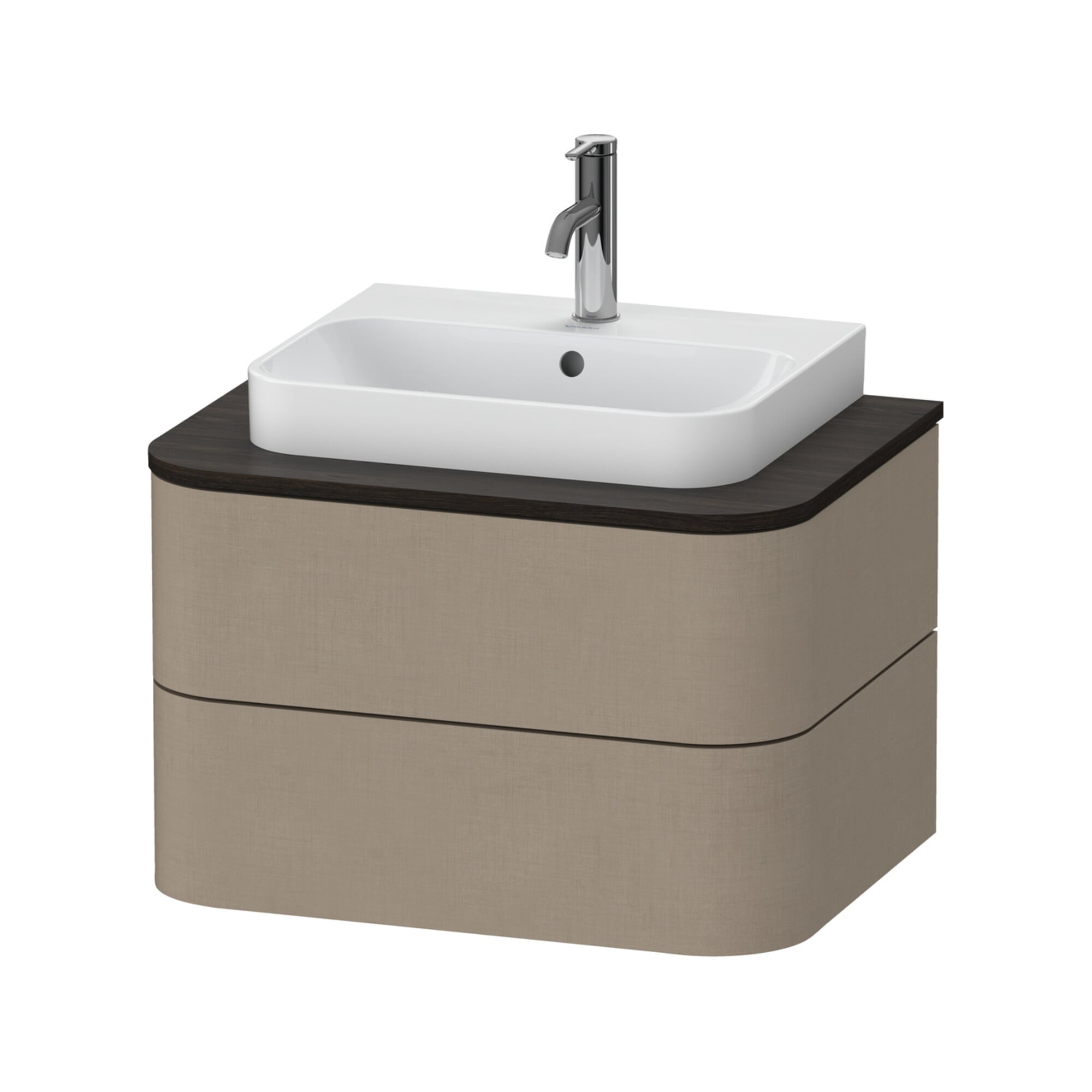 Duravit Waschtischunterschrank Happy D.2 Plus 65x48cm, f Kons, 2 Schubkästen, leinen