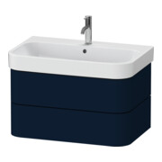 Duravit Waschtischunterschrank Happy D.2 Plus 77,5x49cm, blau s-matt, 2 Schubkästen