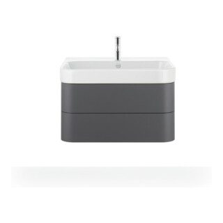 Duravit Waschtischunterschrank Happy D.2 Plus 77,5x49cm, graph matt, 2 Schubkästen