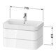 Duravit Waschtischunterschrank Happy D.2 Plus 77,5x49cm, leinen, 2 Schubkästen
