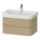 Duravit Waschtischunterschrank Happy D.2 Plus 77,5x49cm, Medit. Eiche, 2 Schubkästen-1