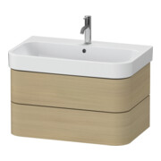 Duravit Waschtischunterschrank Happy D.2 Plus 77,5x49cm, Medit. Eiche, 2 Schubkästen