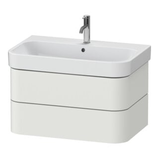Duravit Waschtischunterschrank Happy D.2 Plus 77,5x49cm, Nord we s-matt, 2 Schubkästen