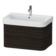 Duravit Waschtischunterschrank Happy D.2 Plus 77,5x49cm, Nussb geb., 2 Schubkästen