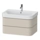 Duravit Waschtischunterschrank Happy D.2 Plus 77,5x49cm, Tau supermatt, 2 Schubkästen-1