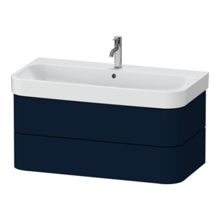 Duravit Waschtischunterschrank Happy D.2 Plus 97,5x49cm, blau s-matt, 2 Schubkästen