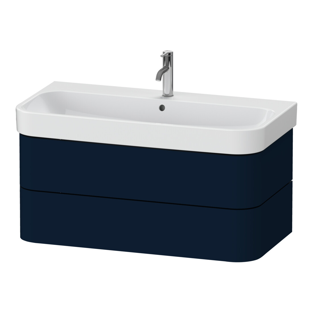 Duravit Waschtischunterschrank Happy D.2 Plus 97,5x49cm, blau s-matt, 2 Schubkästen