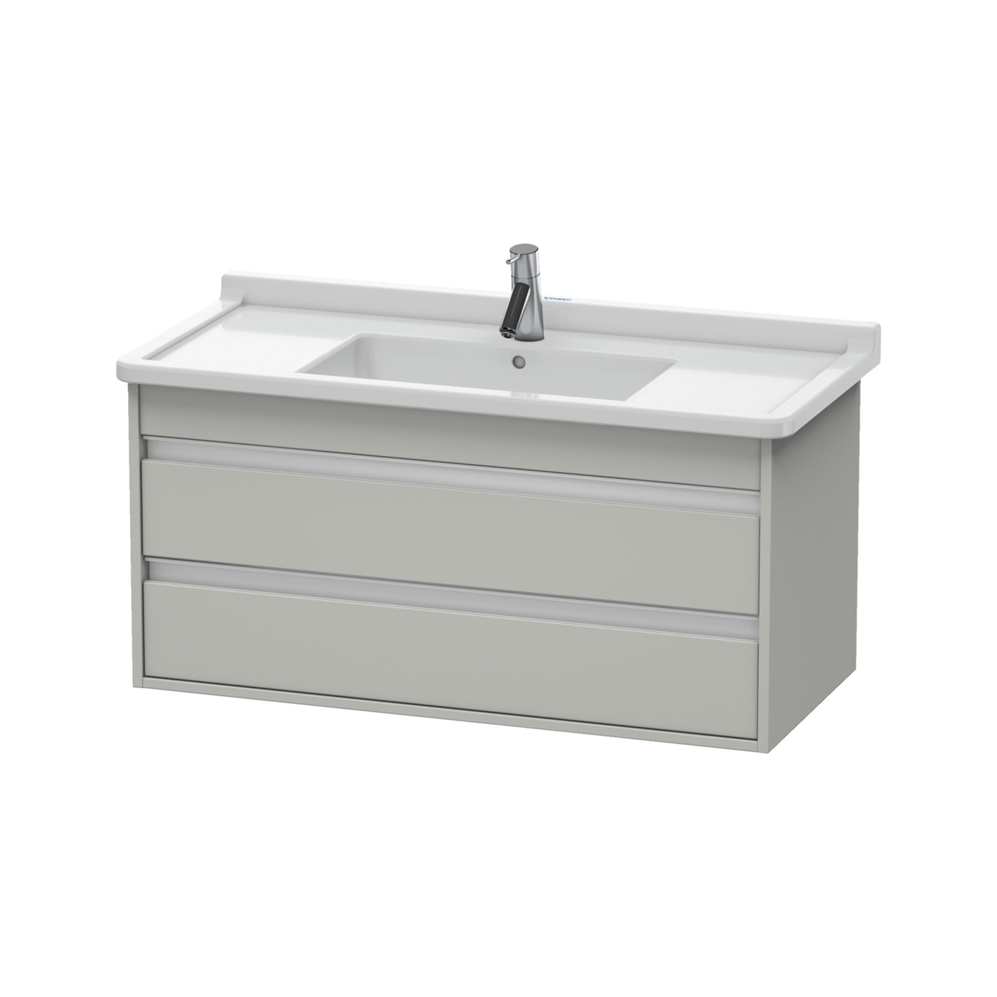 Duravit Waschtischunterschrank Ketho 100x45,5cm, betongr ma, 2 Schubk., wandhängend