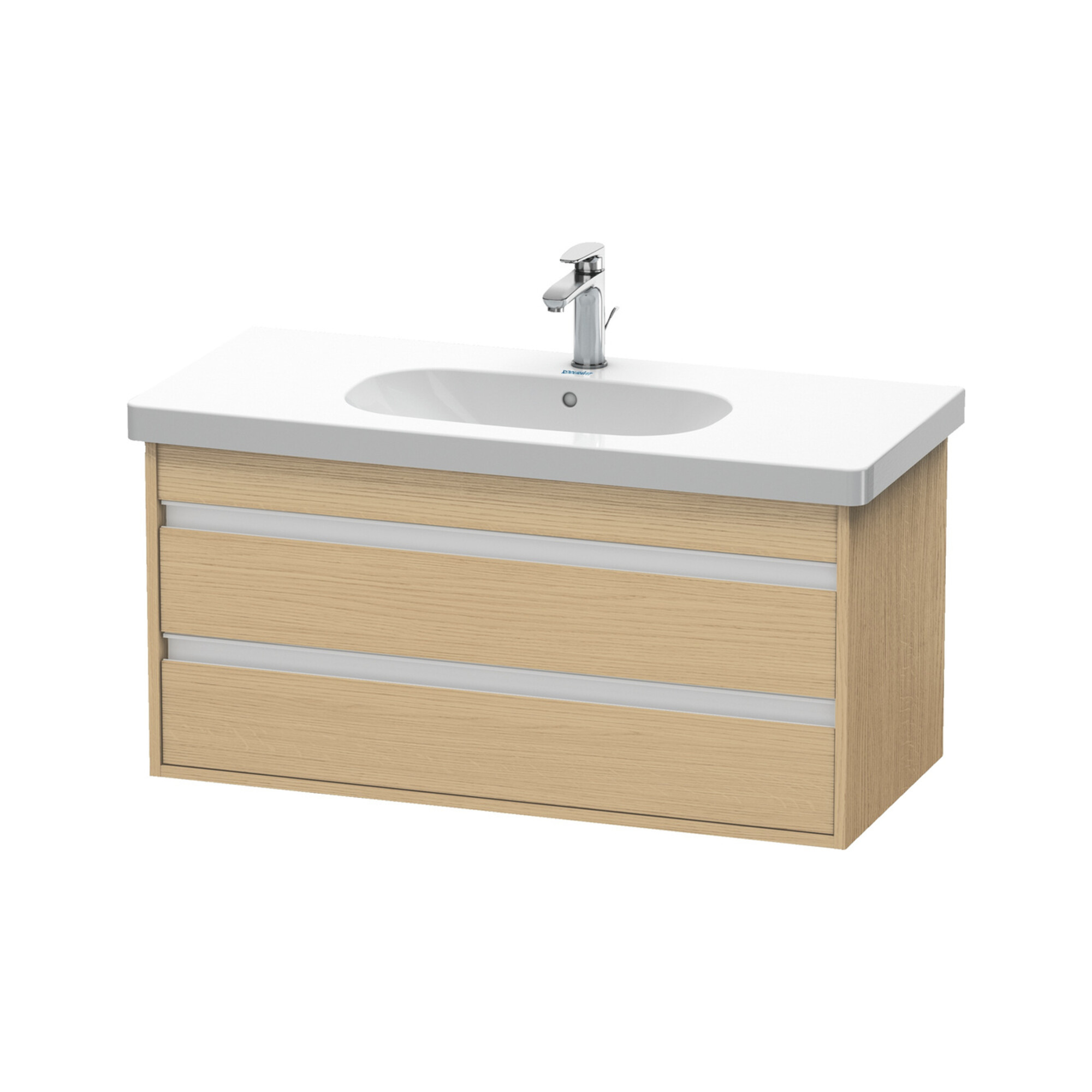 Duravit Waschtischunterschrank Ketho 100x45,5cm, Ei Nat, 2 Schubk., wandhängend