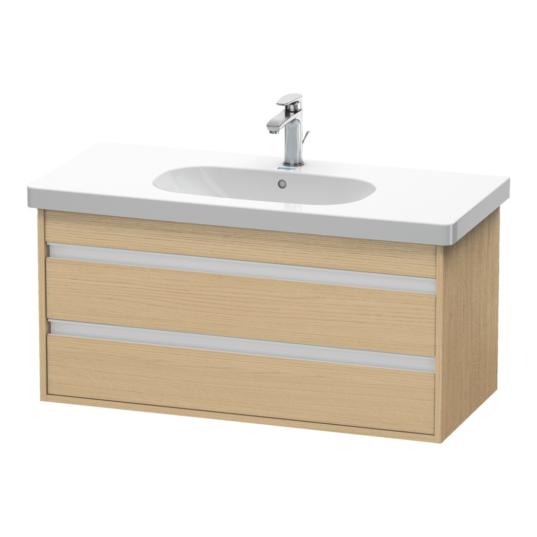Duravit Waschtischunterschrank Ketho 100x45,5cm, Ei Nat, 2 Schubk., wandhängend