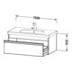 Duravit Waschtischunterschrank Ketho 100x45,5cm, graph m, 1 Ausz., wandhängend