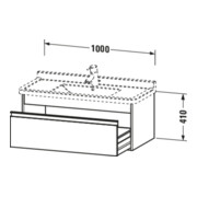 Duravit Waschtischunterschrank Ketho 100x45,5cm, graph ma, 1 Ausz., wandhängend-5