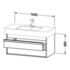 Duravit Waschtischunterschrank Ketho 100x45,5cm, graph ma, 2 Schubk., wandhängend