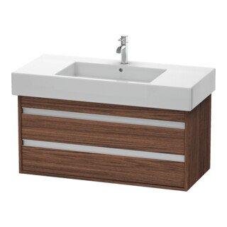 Duravit Waschtischunterschrank Ketho 100x45,5cm, Nussb dkl., 2 Schubk., wandhängend