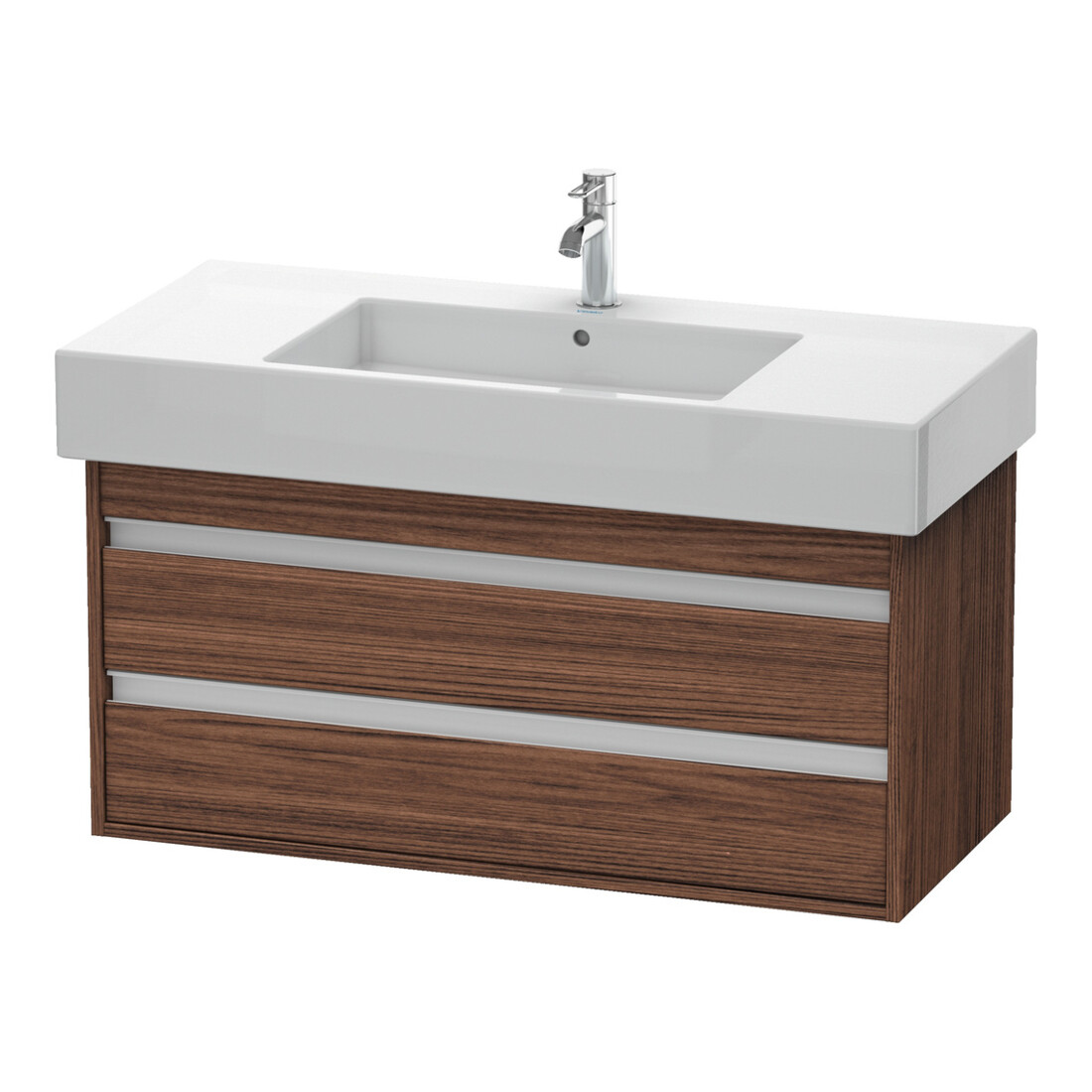 Duravit Waschtischunterschrank Ketho 100x45,5cm, Nussb dkl., 2 Schubk., wandhängend