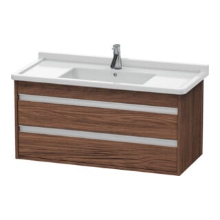 Duravit Waschtischunterschrank Ketho 100x45,5cm, Nussb dkl., 2 Schubk., wandhängend
