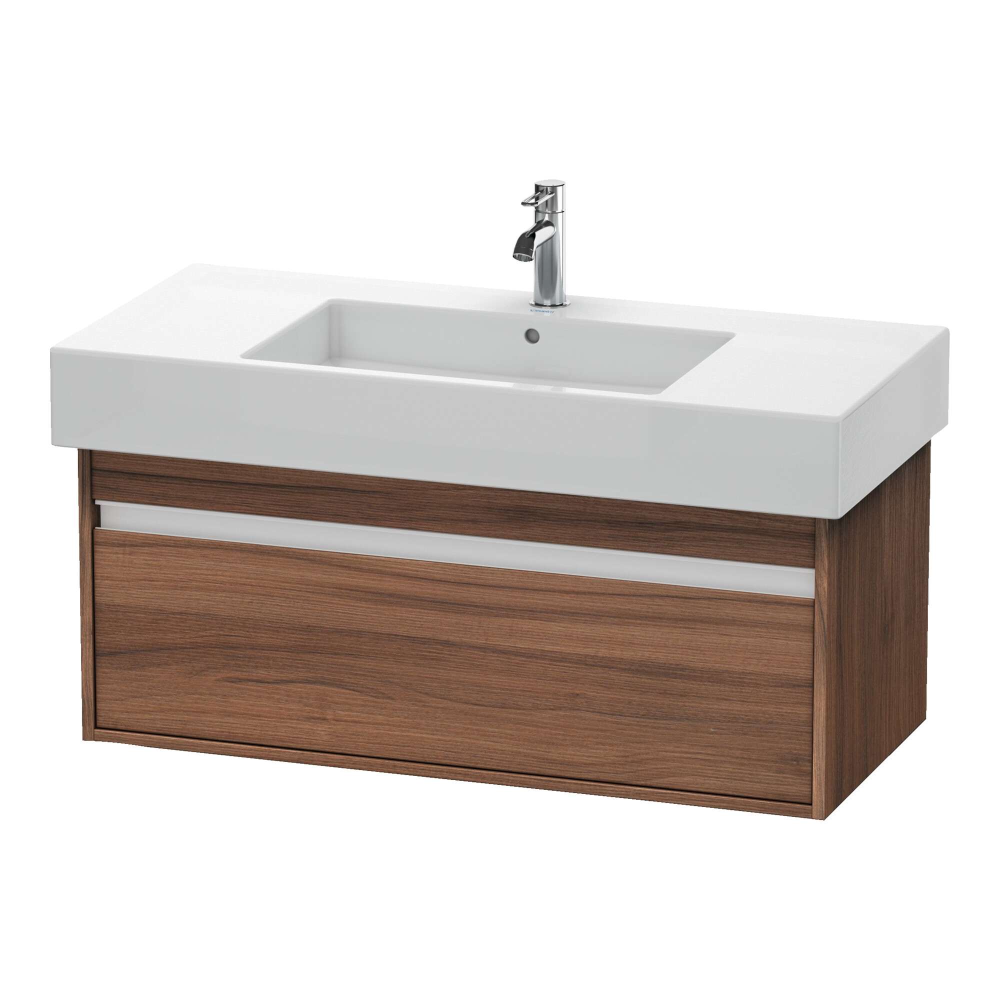 Duravit Waschtischunterschrank Ketho 100x45,5cm, Nussb Nat, 1 Ausz., wandhängend