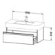 Duravit Waschtischunterschrank Ketho 100x45,5cm, Nussb Nat, 1 Ausz., wandhängend