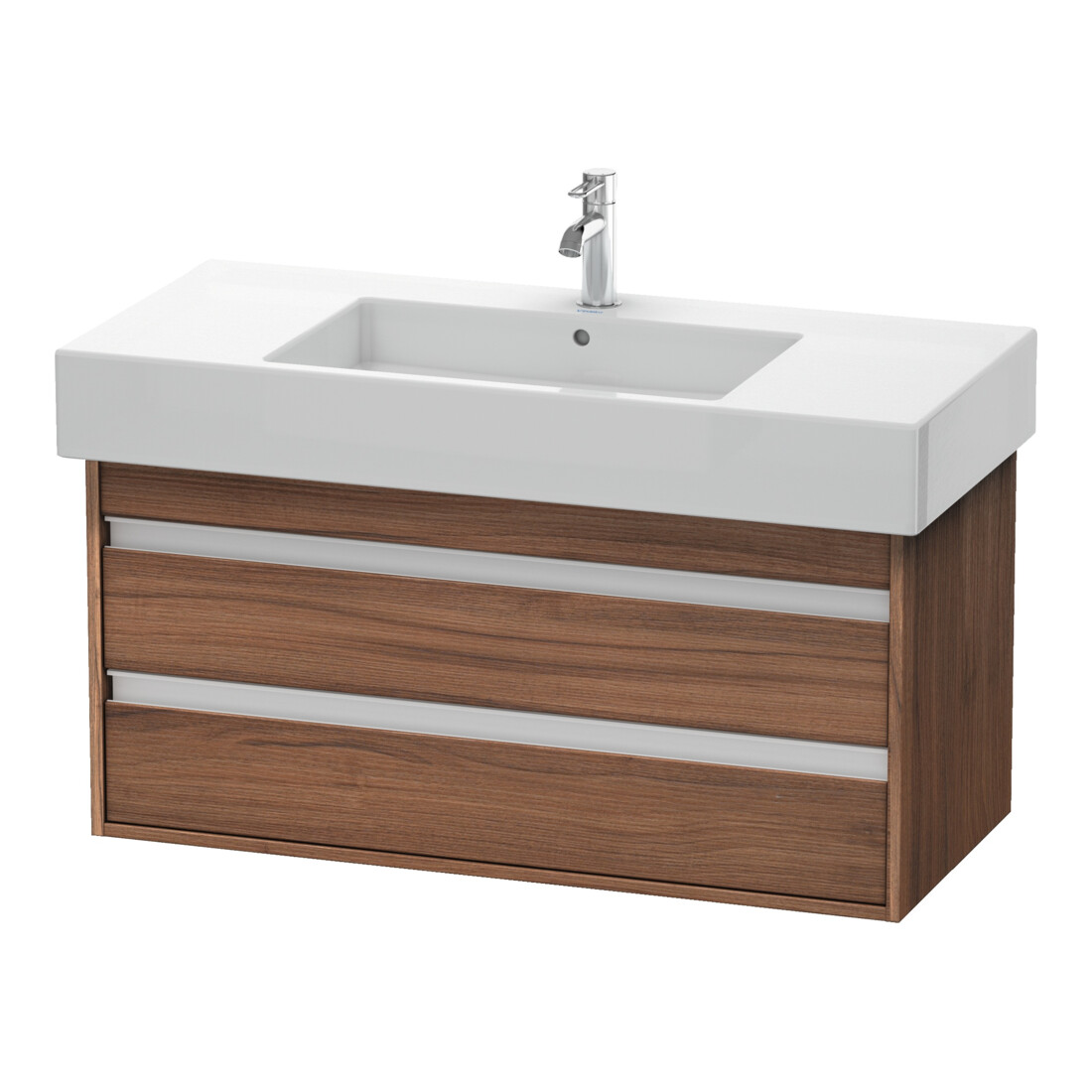 Duravit Waschtischunterschrank Ketho 100x45,5cm, Nussb Nat, 2 Schubk., wandhängend