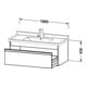 Duravit Waschtischunterschrank Ketho 100x45,5cm, Taupe, 1 Auszug, wandhängend-4