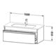 Duravit Waschtischunterschrank Ketho 100x47,5cm, we hgl, 1 Ausz., wandhängend