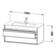 Duravit Waschtischunterschrank Ketho 100x47,5cm, we ma, 2 Schubk., wandhängend-3