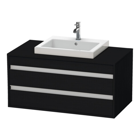 Duravit Waschtischunterschrank Ketho 100x55cm, E sw, f Einbauwaschtisch mitt., 2 Schubk.