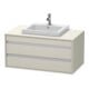 Duravit Waschtischunterschrank Ketho 100x55cm, Tau, f Einbauwaschtisch mitt., 2 Schubk.-1