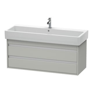 Duravit Waschtischunterschrank Ketho 115x44cm, betongr ma, 2 Schubk., wandhängend