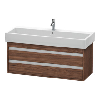 Duravit Waschtischunterschrank Ketho 115x44cm, Nussb dkl., 2 Schubk., wandhängend