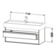 Duravit Waschtischunterschrank Ketho 115x44cm, we hgl, 2 Schubk., wandhängend