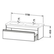 Duravit Waschtischunterschrank Ketho 115x45,5cm, betongr m, 1 Ausz., wandhängend-3