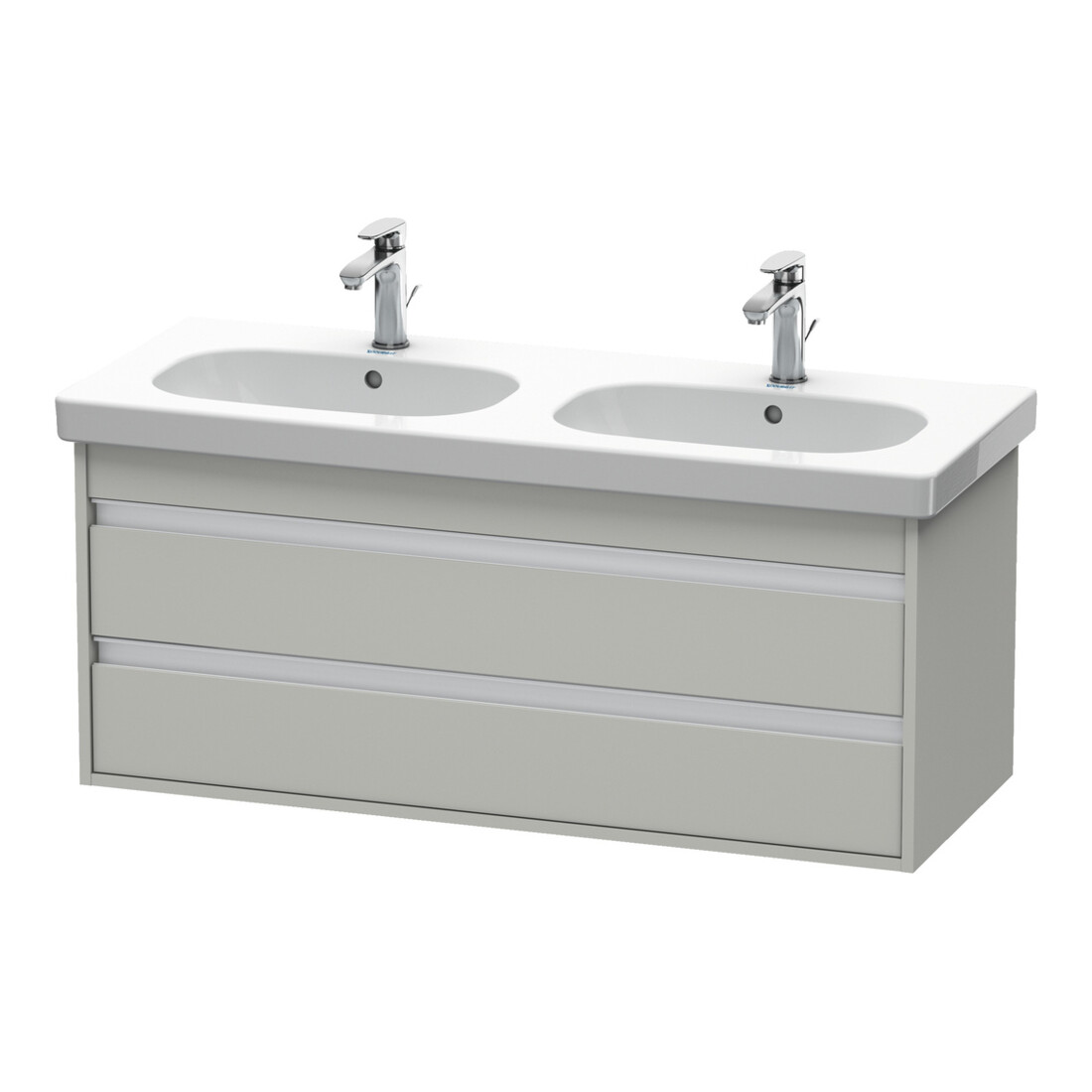 Duravit Waschtischunterschrank Ketho 115x45,5cm, betongr ma, 2 Schubk., wandhängend