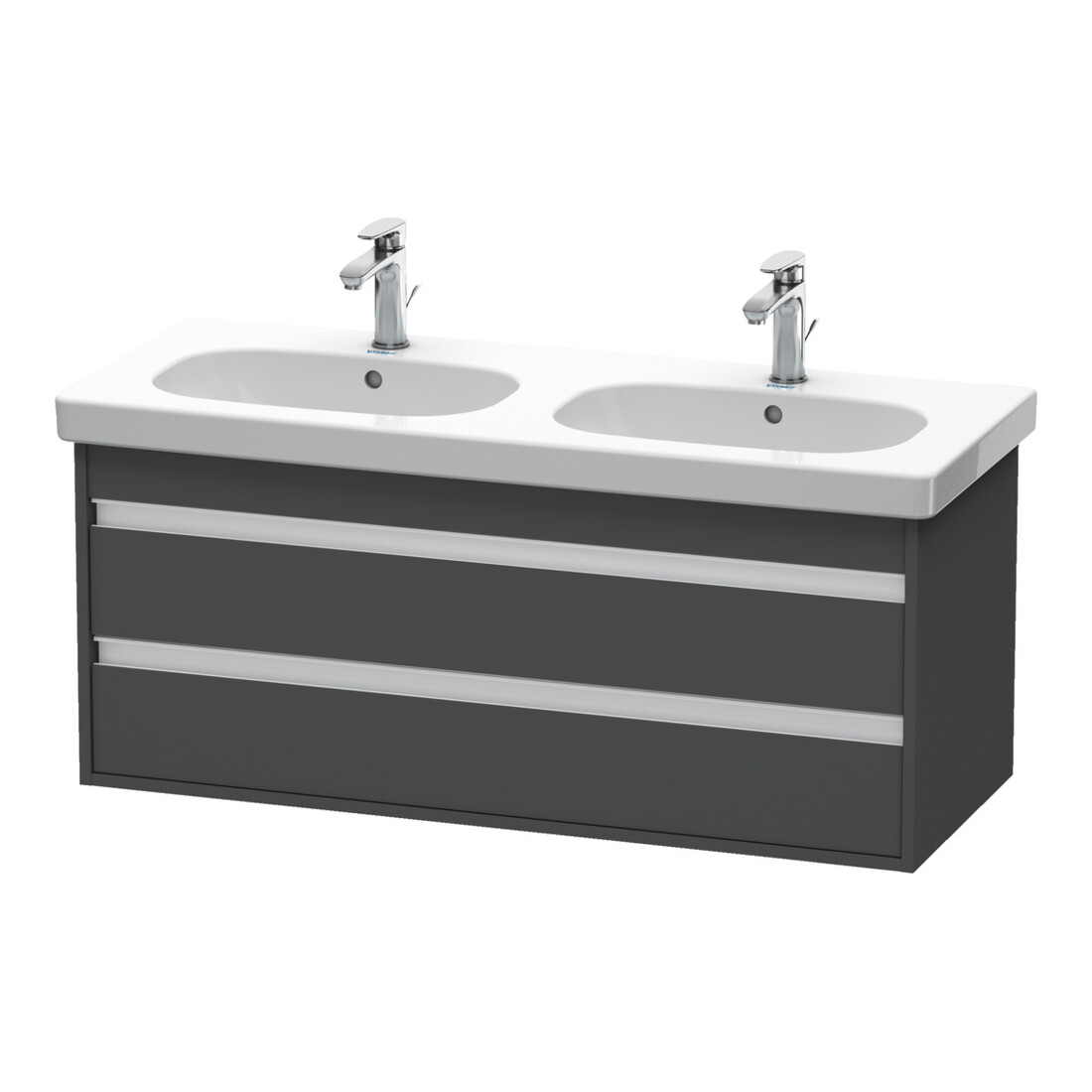 Duravit Waschtischunterschrank Ketho 115x45,5cm, graph ma, 2 Schubk., wandhängend
