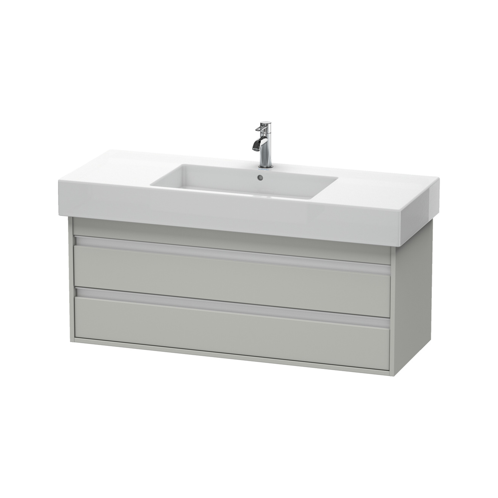 Duravit Waschtischunterschrank Ketho 120x45,5cm, betongr ma, 2 Schubk., wandhängend