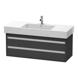 Duravit Waschtischunterschrank Ketho 120x45,5cm, graph ma, 2 Schubk., wandhängend