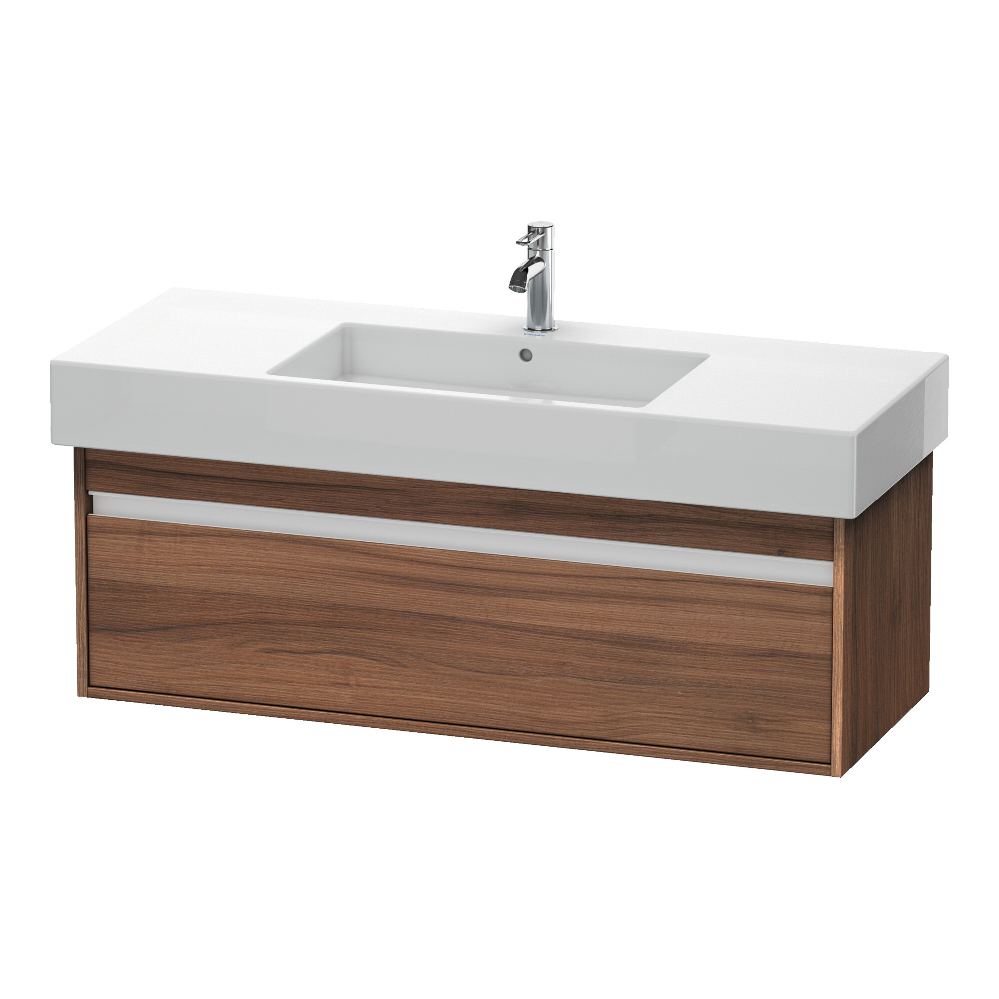 Duravit Waschtischunterschrank Ketho 120x45,5cm, Nussb Nat, 1 Ausz., wandhängend