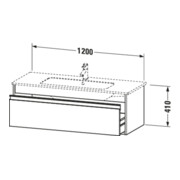 Duravit Waschtischunterschrank Ketho 120x47,5cm, graph ma, 1 Ausz., wandhängend-4
