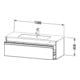 Duravit Waschtischunterschrank Ketho 120x47,5cm, lei, 1 Auszug, wandhängend
