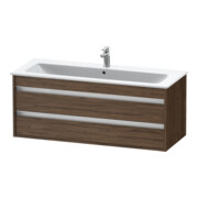 Duravit Waschtischunterschrank Ketho 120x47,5cm, Nussb dkl., 2 Schubk., wandhängend