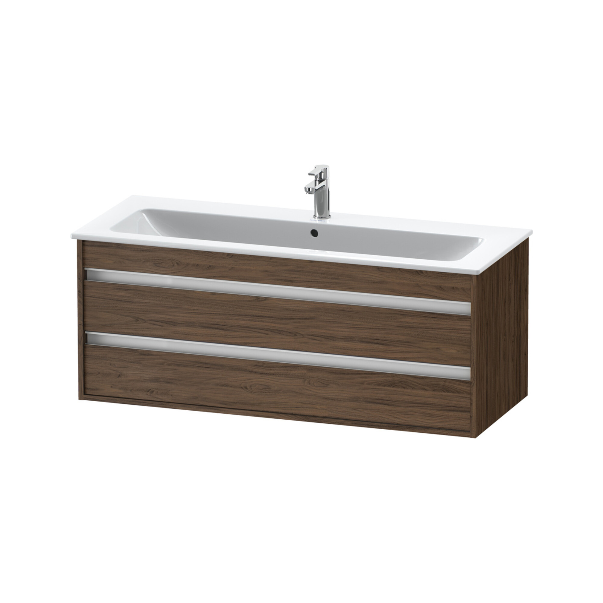 Duravit Waschtischunterschrank Ketho 120x47,5cm, Nussb dkl., 2 Schubk., wandhängend