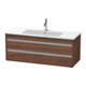 Duravit Waschtischunterschrank Ketho 120x47,5cm, Nussb dkl., 2 Schubk., wandhängend-3