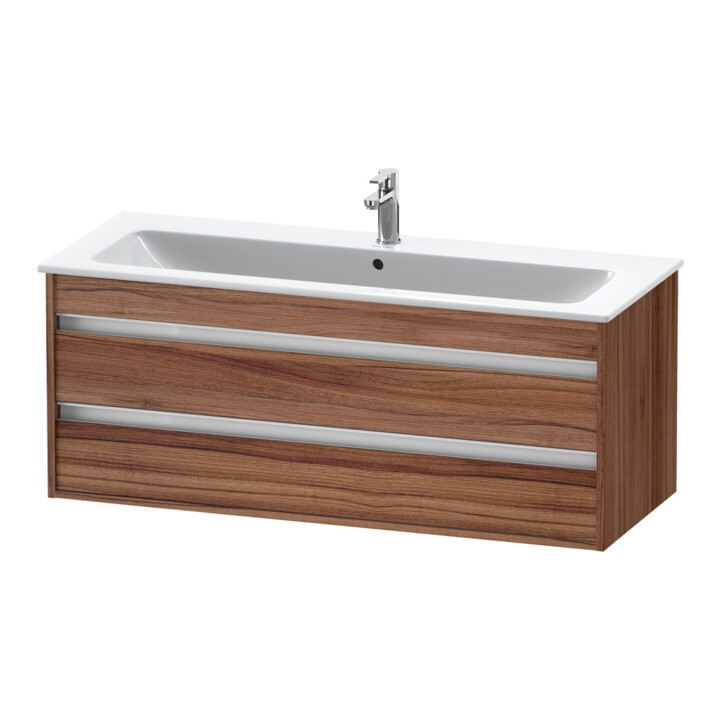 Duravit Waschtischunterschrank Ketho 120x47,5cm, Nussb Nat, 2 Schubk., wandhängend