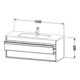 Duravit Waschtischunterschrank Ketho 120x47,5cm, we hgl, 2 Schubk., wandhängend