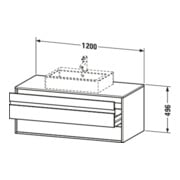 Duravit Waschtischunterschrank Ketho 120x55cm, bg m, f AWT mitt., 2 Schubk.-4