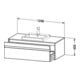 Duravit Waschtischunterschrank Ketho 120x55cm, bg m, f EWT m, 1 Ausz., wandhängend