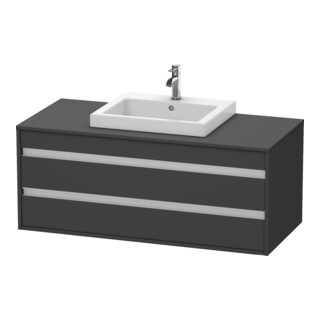 Duravit Waschtischunterschrank Ketho 120x55cm, gr m, f Einbauwaschtisch mitt., 2 Schubk.