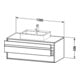 Duravit Waschtischunterschrank Ketho 120x55cm, w g, f AWT mitt., 2 Schubk.