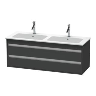 Duravit Waschtischunterschrank Ketho 127x47,5x48cm, 2 La, wandhängend, graph ma