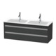 Duravit Waschtischunterschrank Ketho 127x47,5x48cm, 2 La, wandhängend, graph ma-1